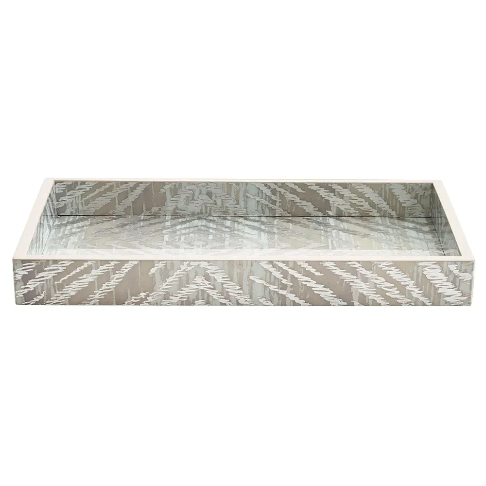 Zebra Global Bazaar Vanity Tray - Grey, Wood