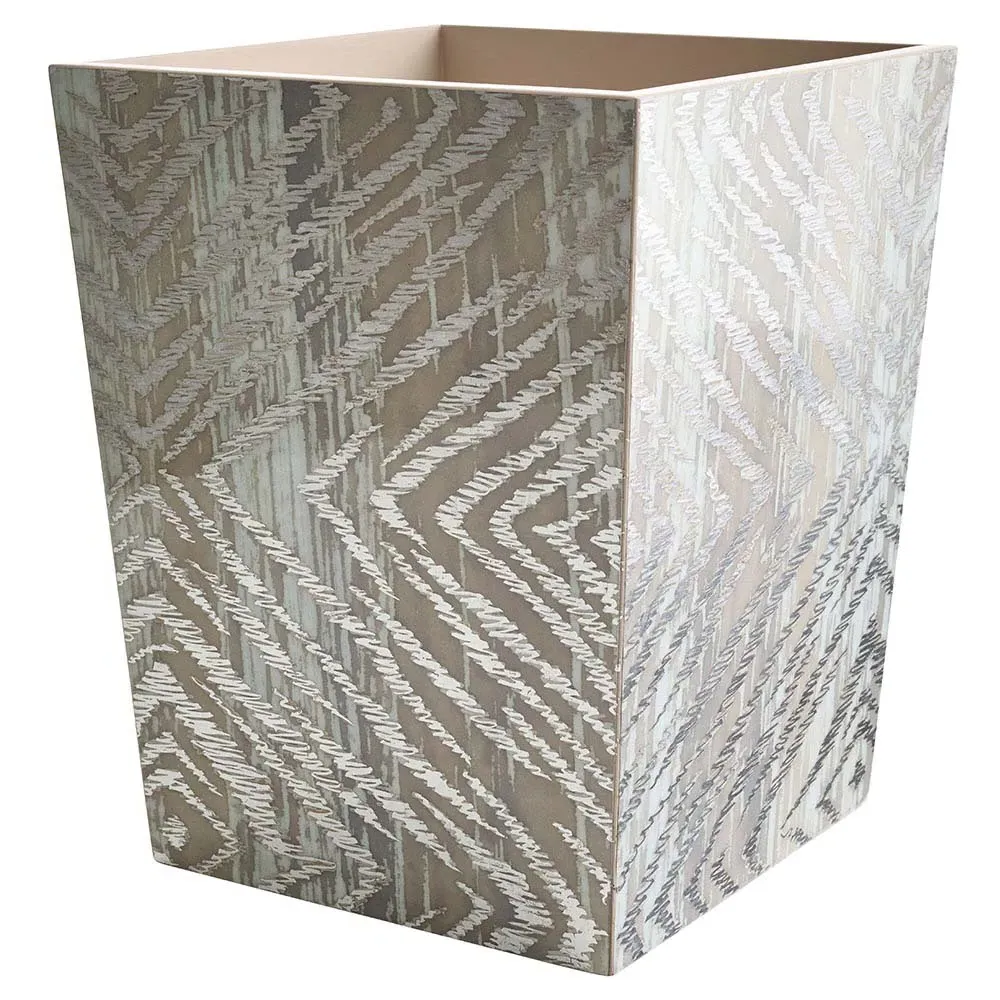 Zebra Global Bazaar Waste Basket - Grey, Wood