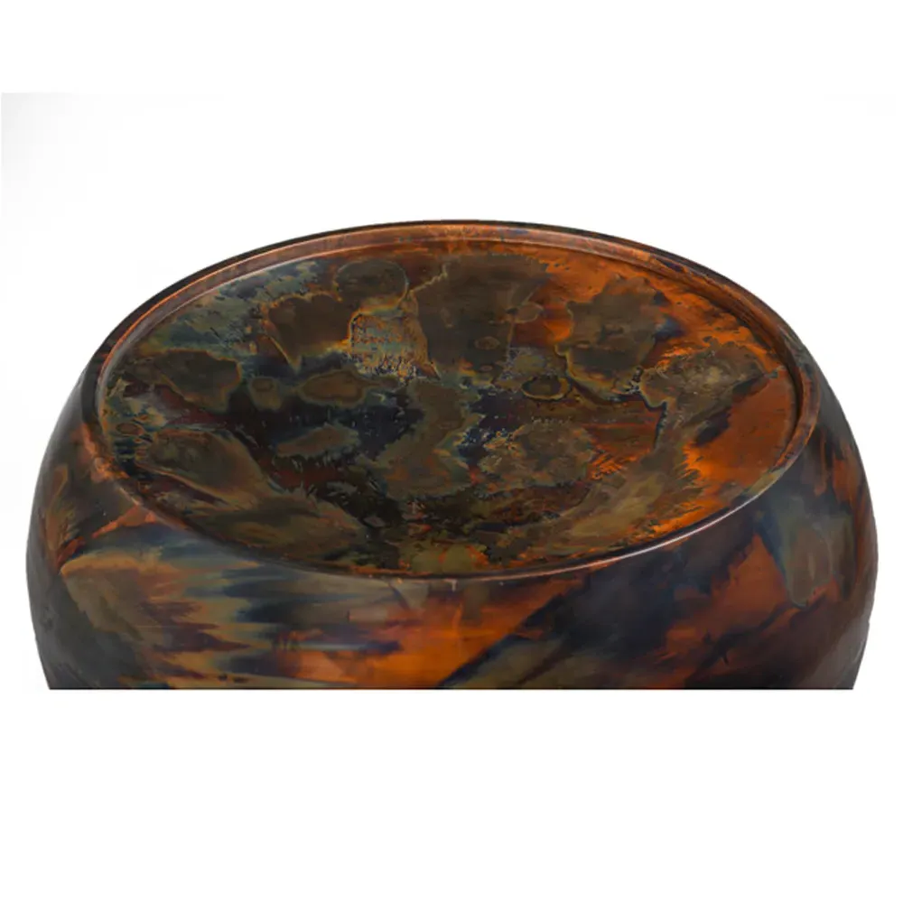 Zelda Round Coffee Table - Brown, Steel