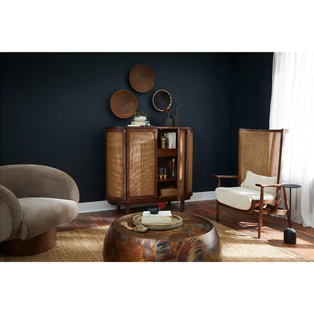 Zelda Round Coffee Table - Brown, Steel