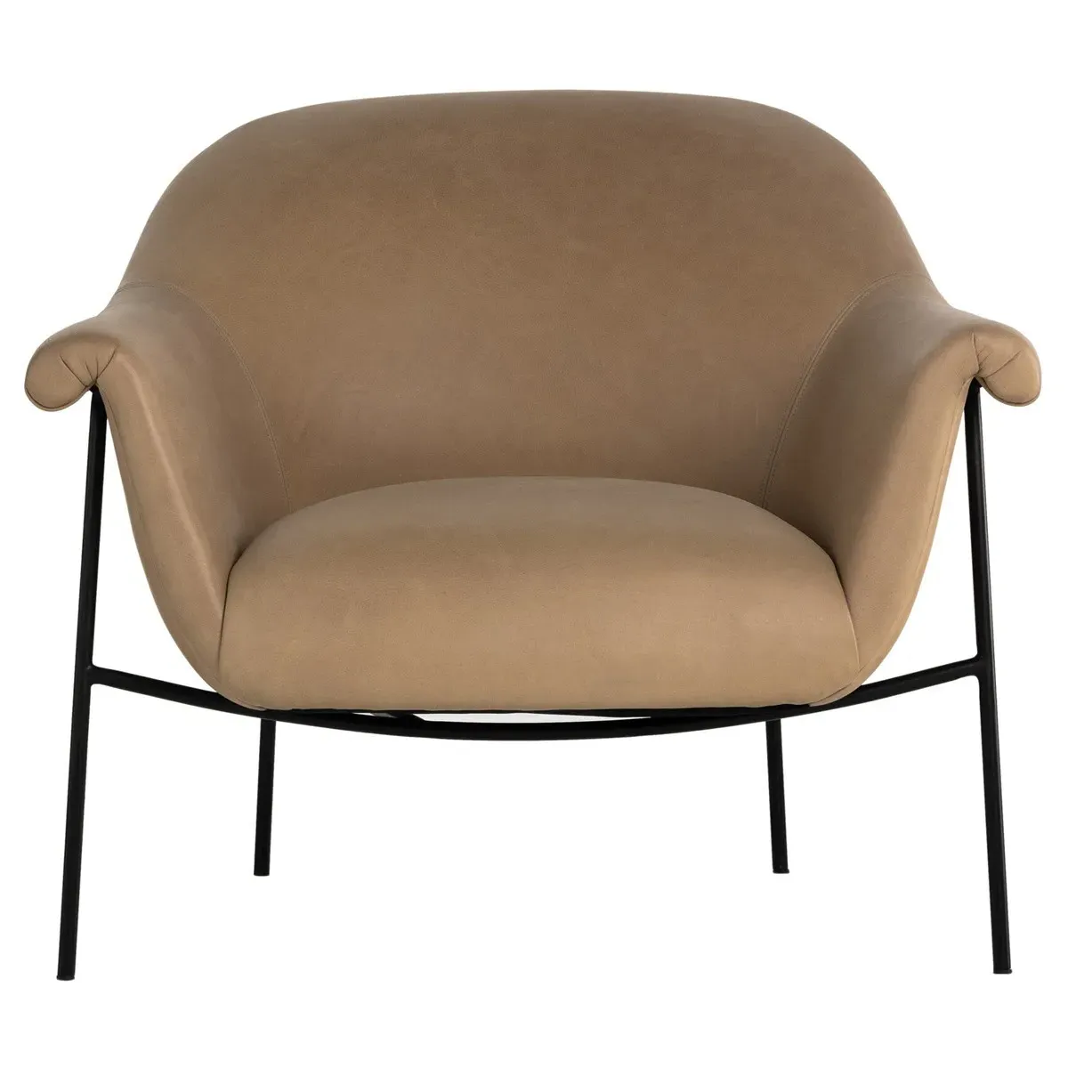Zeltzin Arm Chair - Brown, Leather