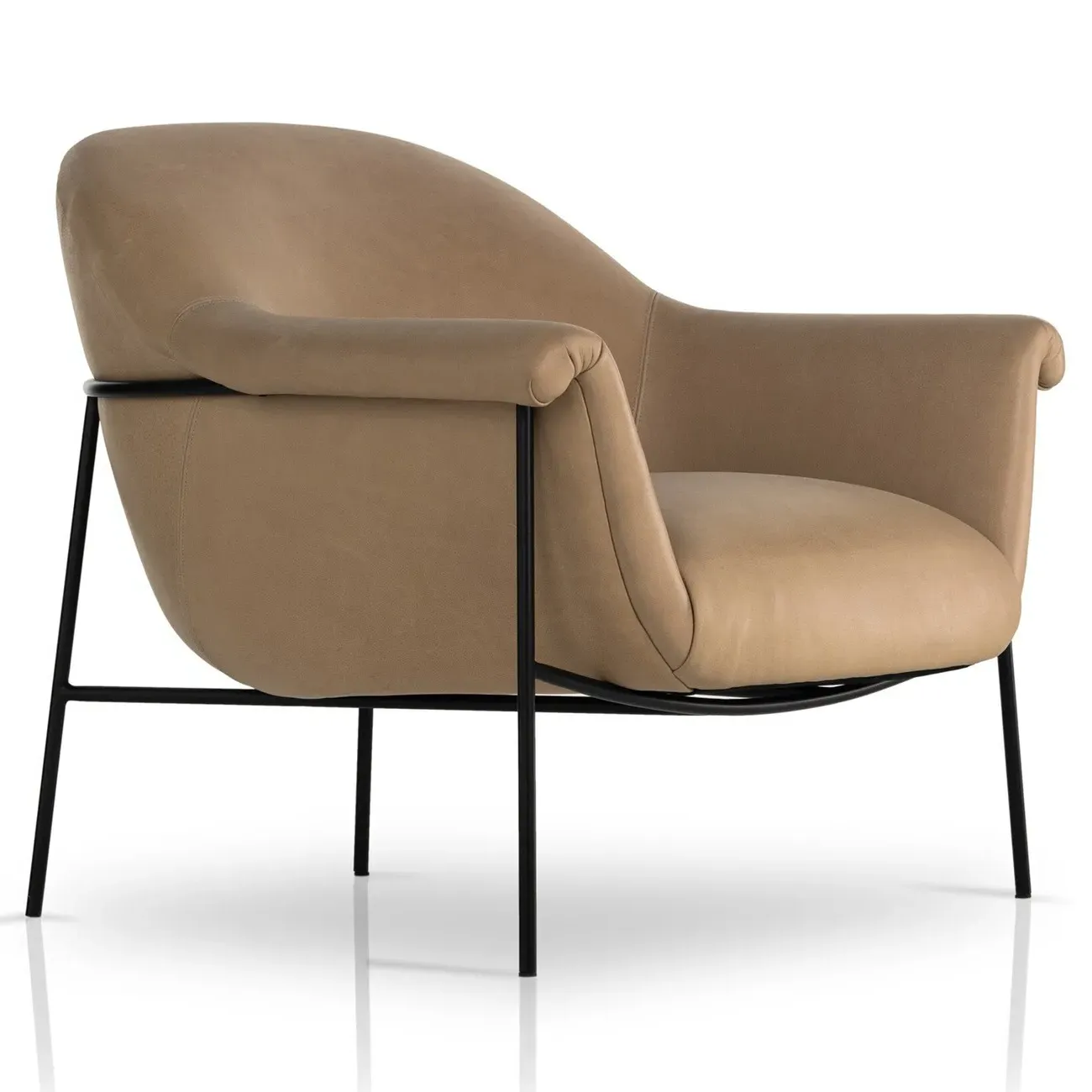 Zeltzin Arm Chair - Brown, Leather