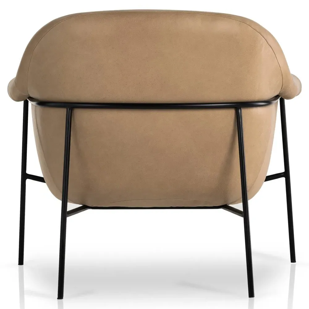 Zeltzin Arm Chair - Brown, Leather