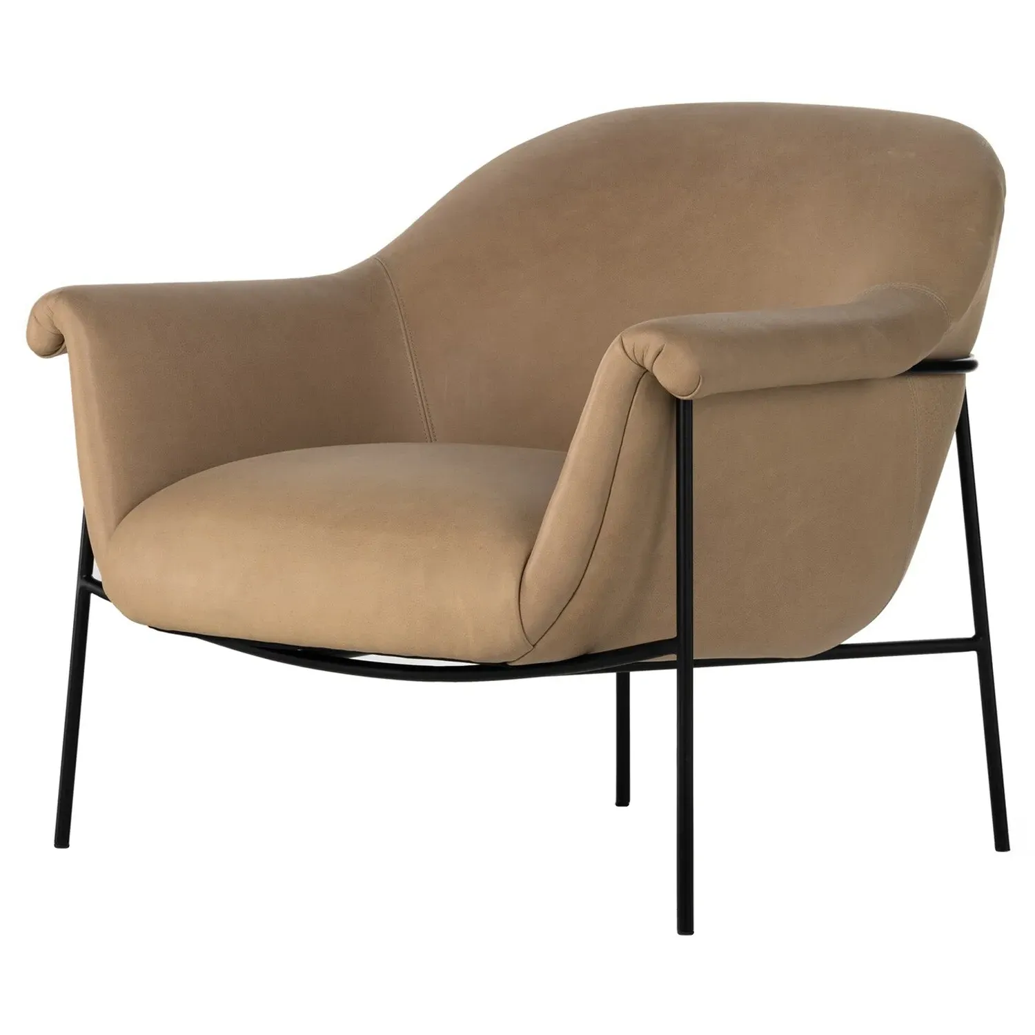 Zeltzin Arm Chair - Brown, Leather