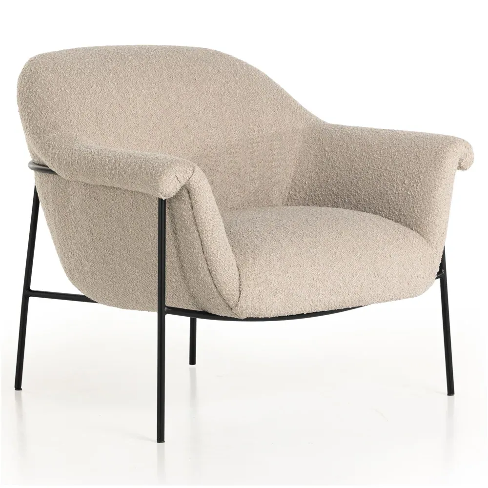 Zeltzin Arm Chair - Cream, Boucle