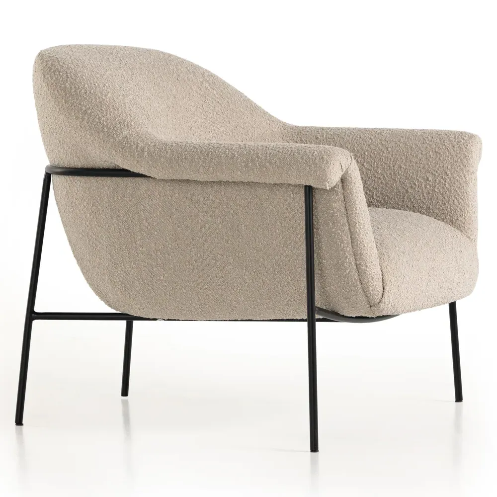 Zeltzin Arm Chair - Cream, Boucle