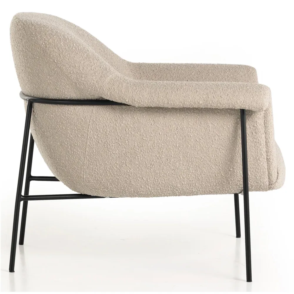 Zeltzin Arm Chair - Cream, Boucle