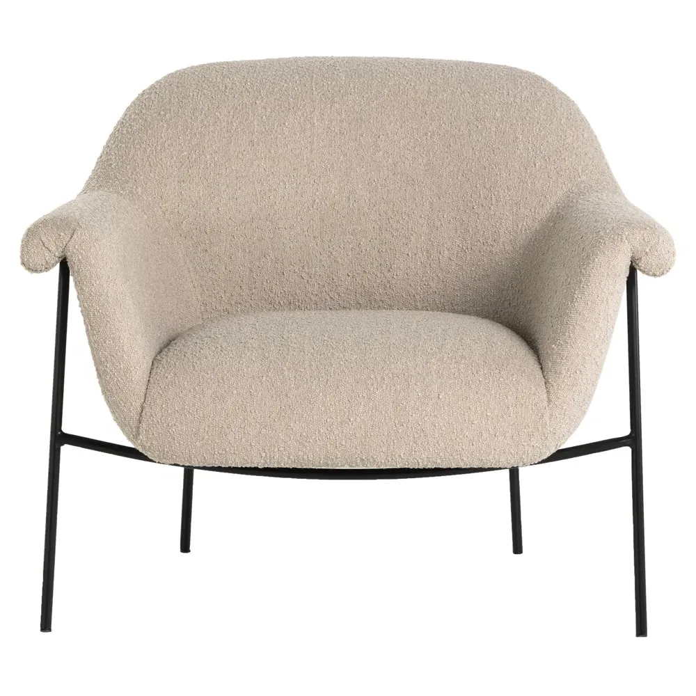 Zeltzin Arm Chair - Cream, Boucle