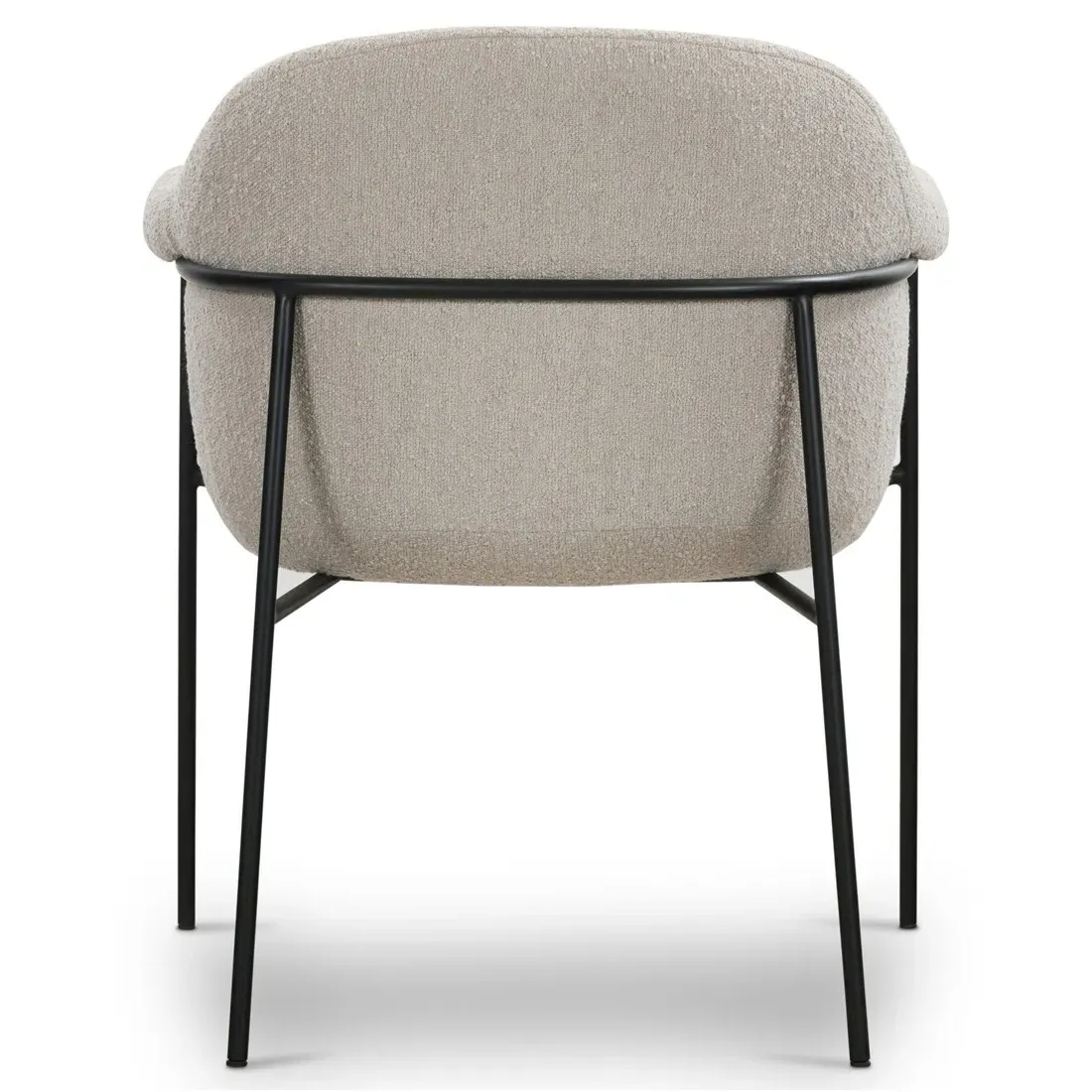 Zeltzin Dining Arm Chair - Cream, Boucle