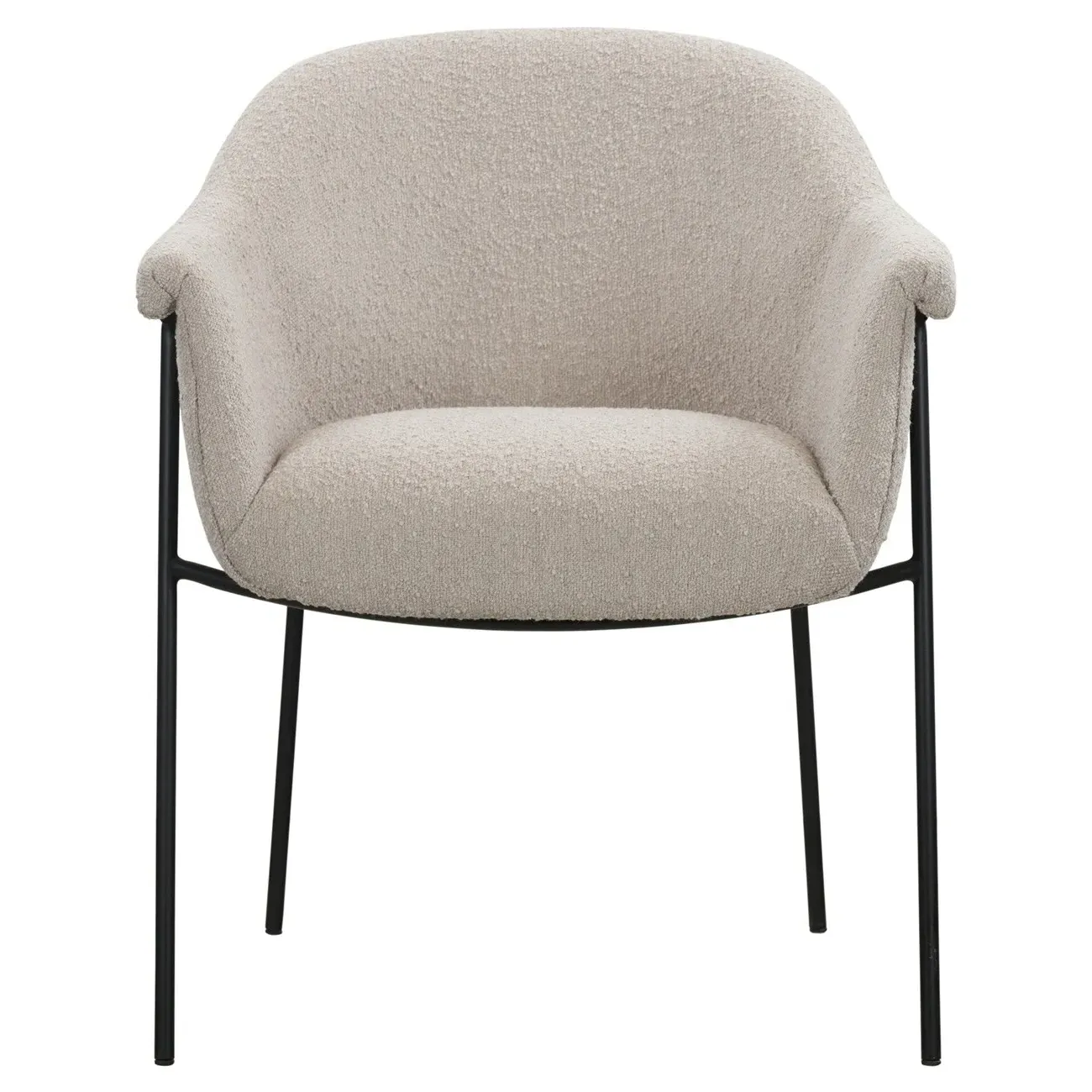 Zeltzin Dining Arm Chair - Cream, Boucle image