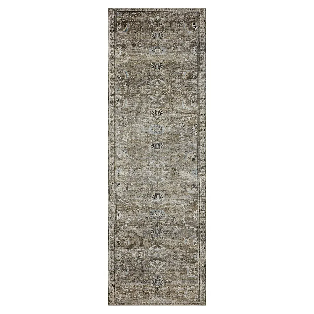 Zethan Patterned Rug - Grey, Polyester