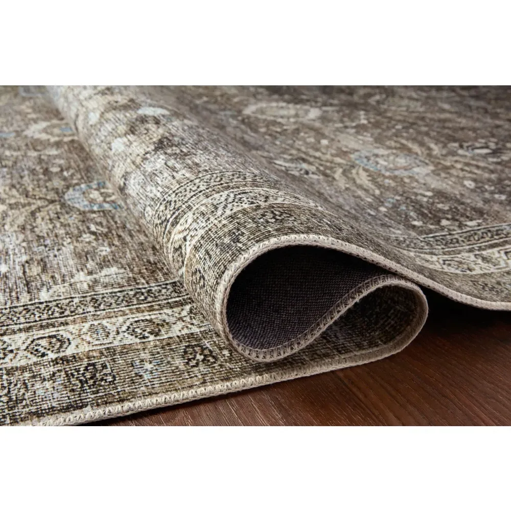 Zethan Patterned Rug - Grey, Polyester