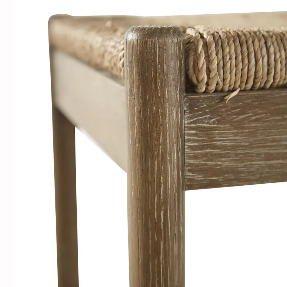 Zhuri Wishbone Counter Stool - Dark Brown, Oak