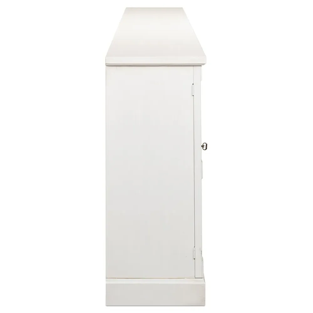 Zian Pine Wood Sideboard - White