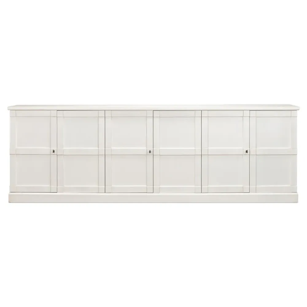 Zian Pine Wood Sideboard - White image