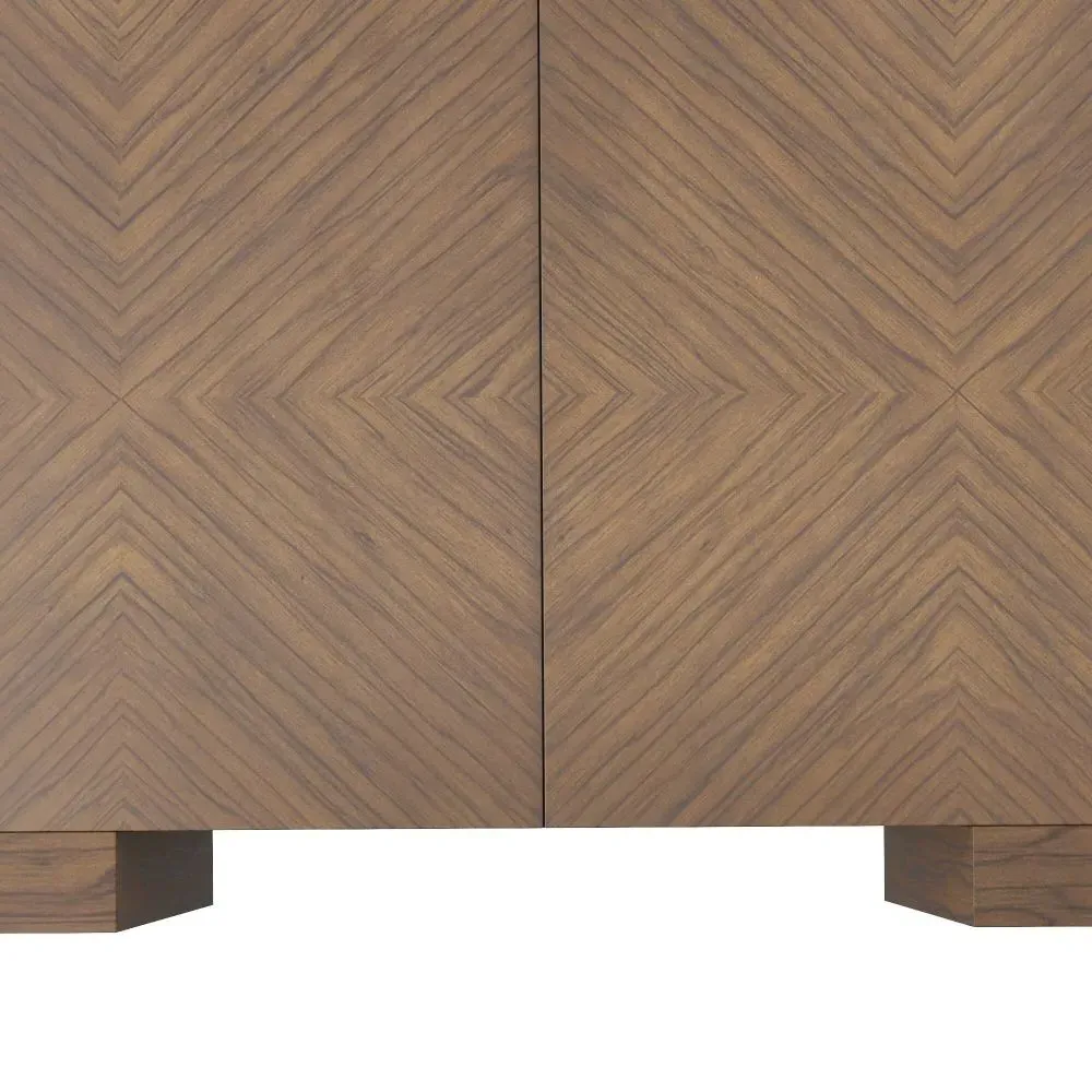 Zigelman Patchwork Cabinet - Brown, Wood