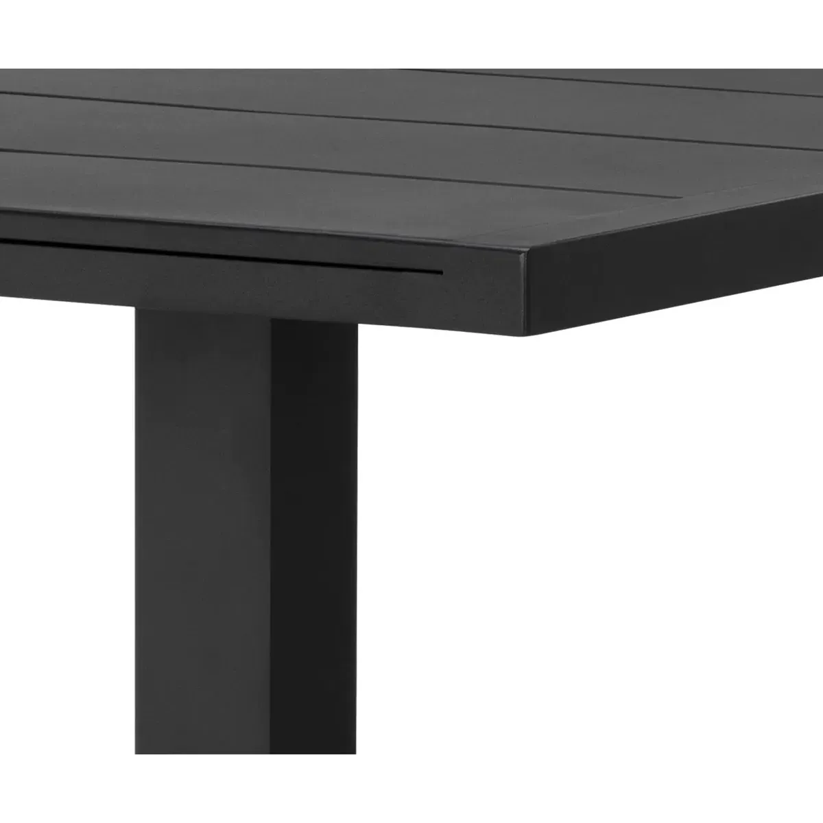 Zimce Square Outdoor Bar Table - Black, Aluminum