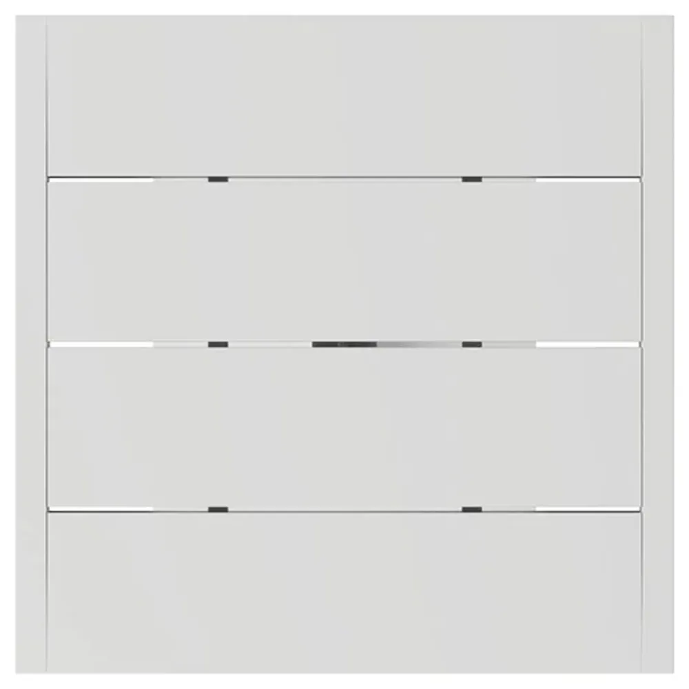 Zimce Square Outdoor Bar Table - White, Aluminum