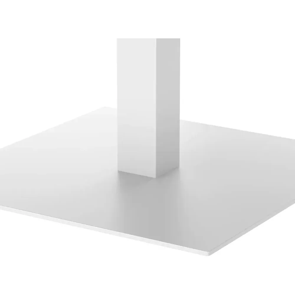 Zimce Square Outdoor Bar Table - White, Aluminum