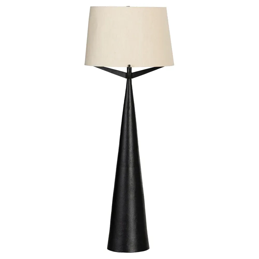 Zion Column Floor Lamp - Black, Aluminum