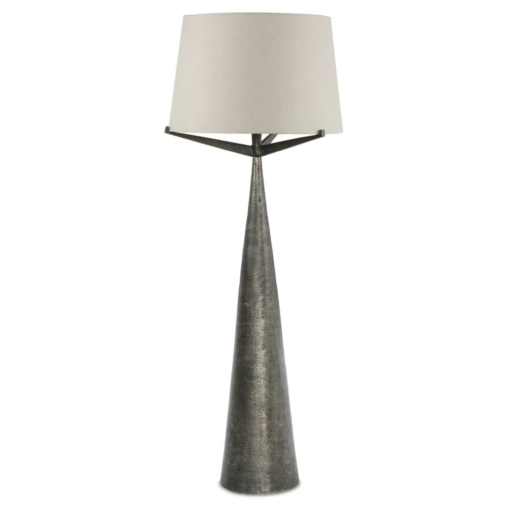 Zion Column Floor Lamp - Smoked Nickel, Aluminum