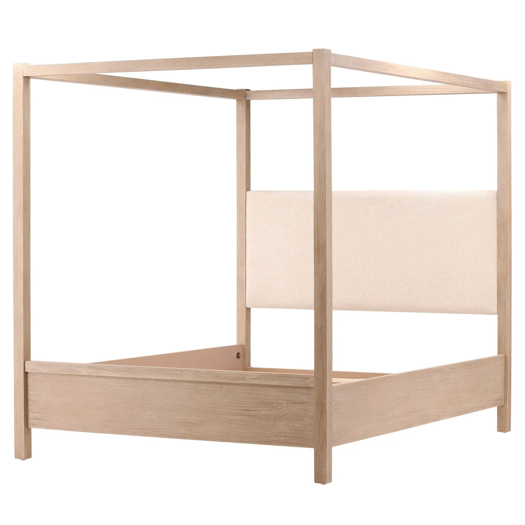 Zoey King Size Canopy Bed - Brown, Pine
