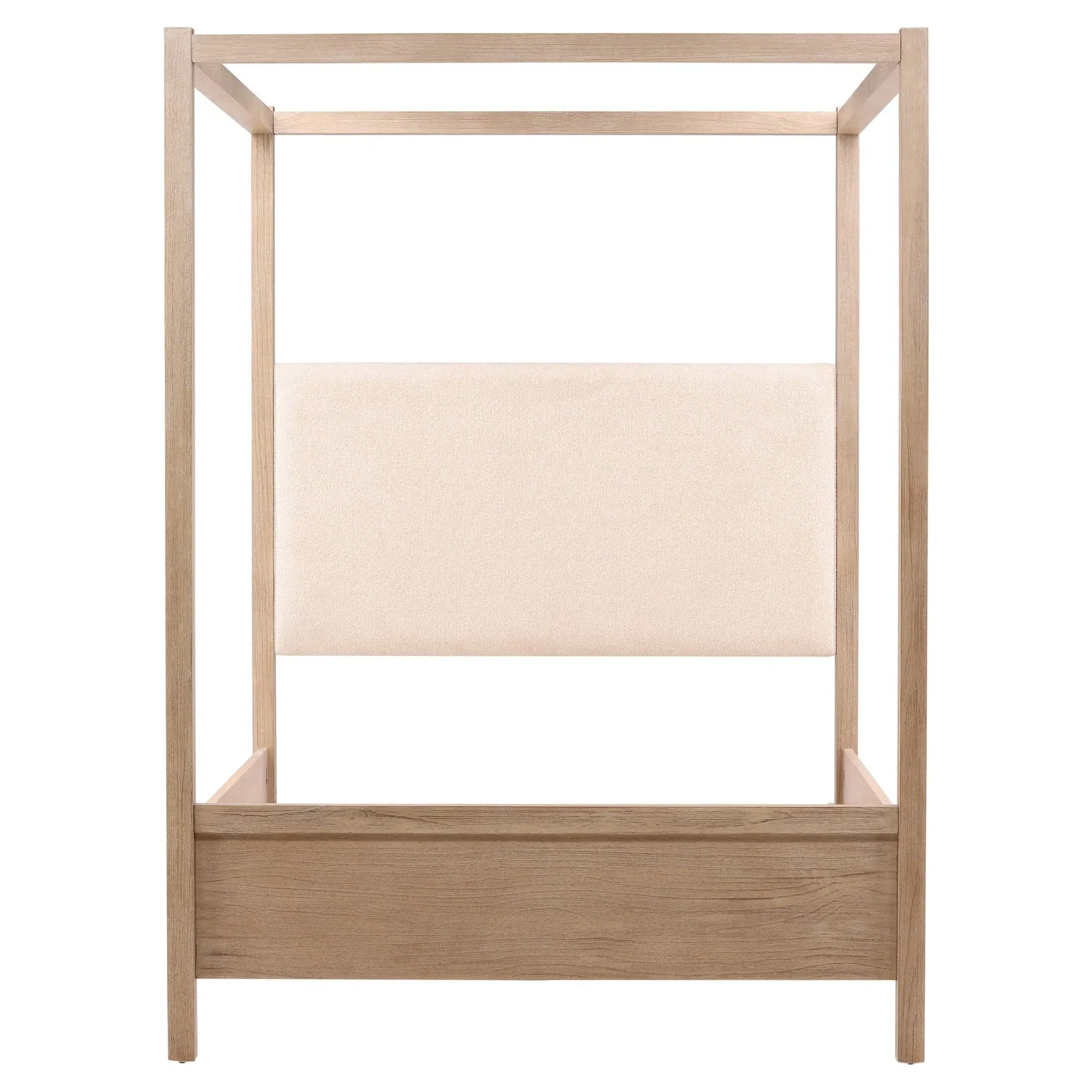 Zoey Queen Size Canopy Bed - Brown, Pine