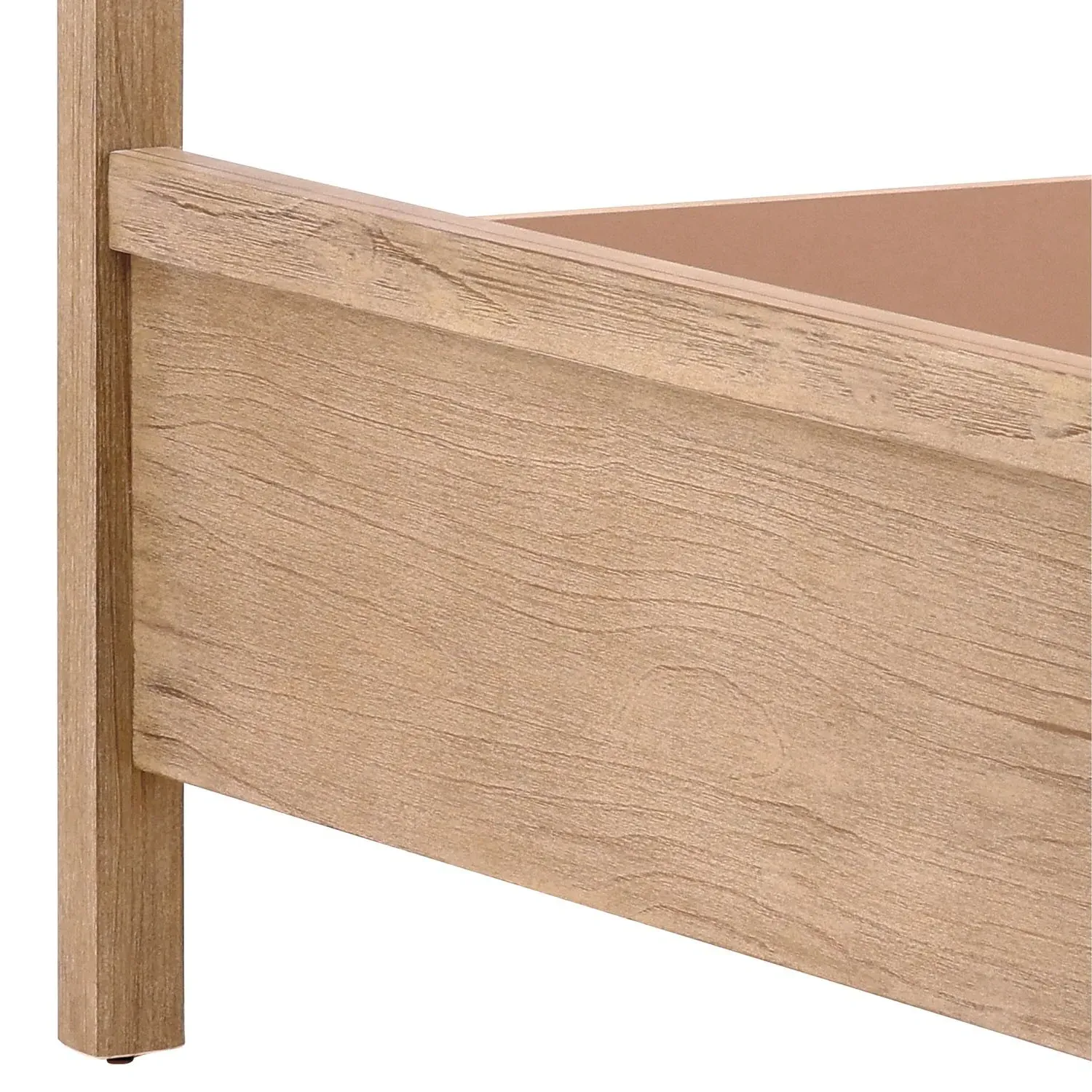 Zoey Queen Size Canopy Bed - Brown, Pine