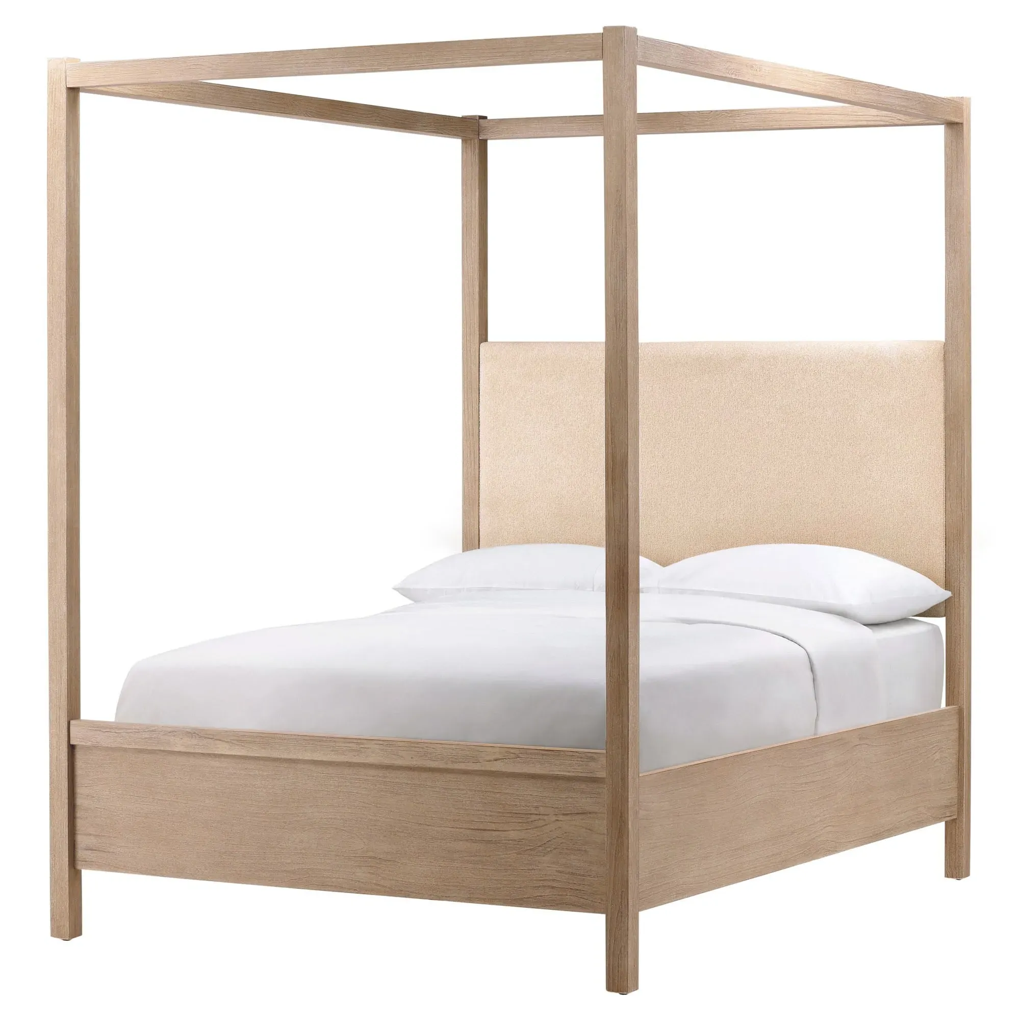 Zoey Queen Size Canopy Bed - Brown, Pine image