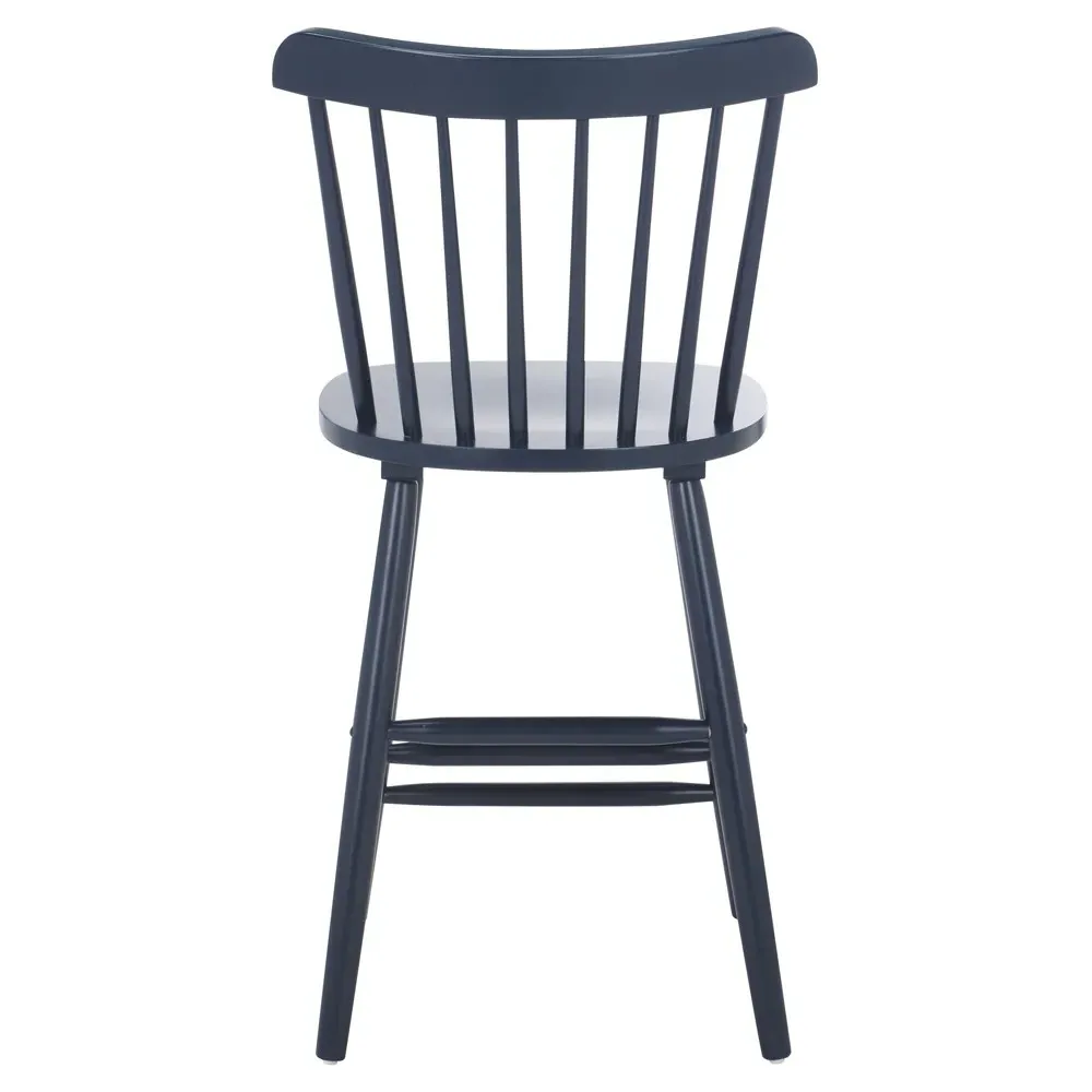 Zoey Windsor Counter Stool Set of 2 - Navy Blue, Rubberwood