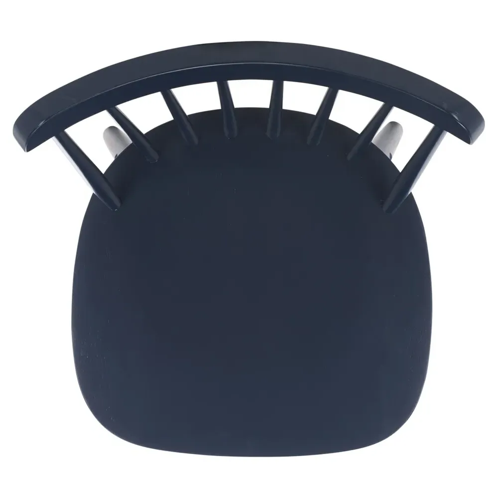 Zoey Windsor Counter Stool Set of 2 - Navy Blue, Rubberwood