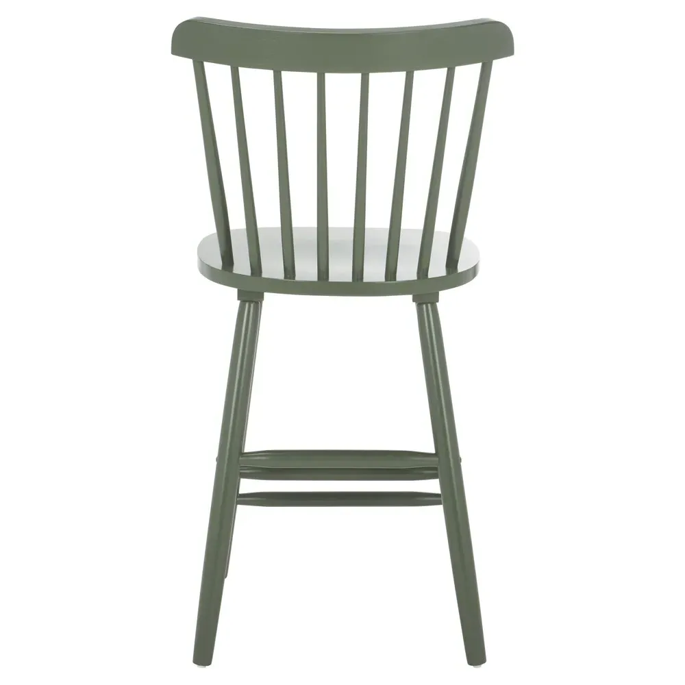 Zoey Windsor Counter Stool Set of 2 - Olive Green, Rubberwood