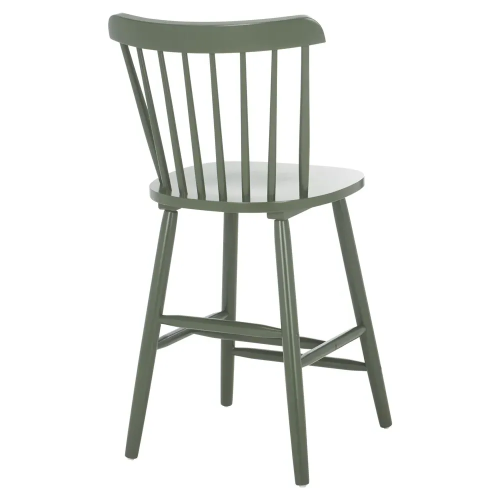 Zoey Windsor Counter Stool Set of 2 - Olive Green, Rubberwood