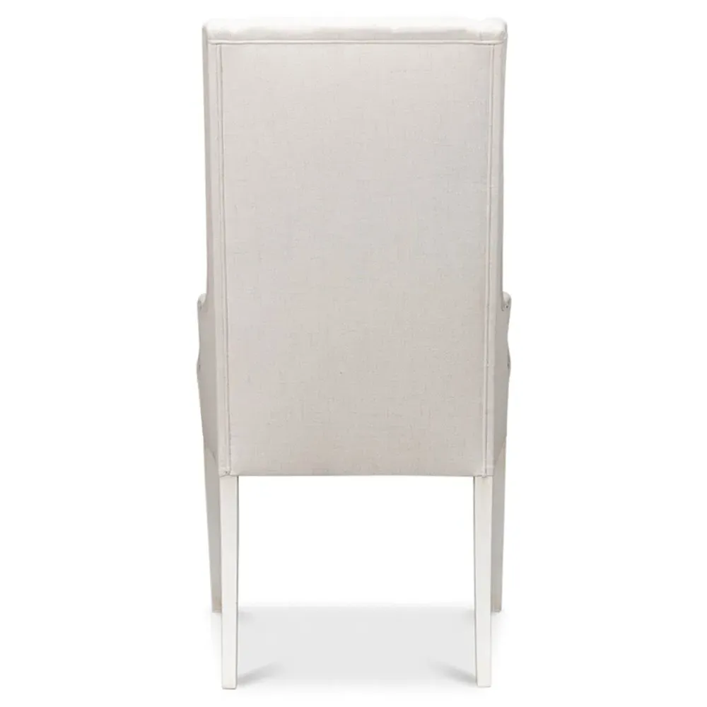 Zoey Wing Back Dining Chair - Cream, Linen