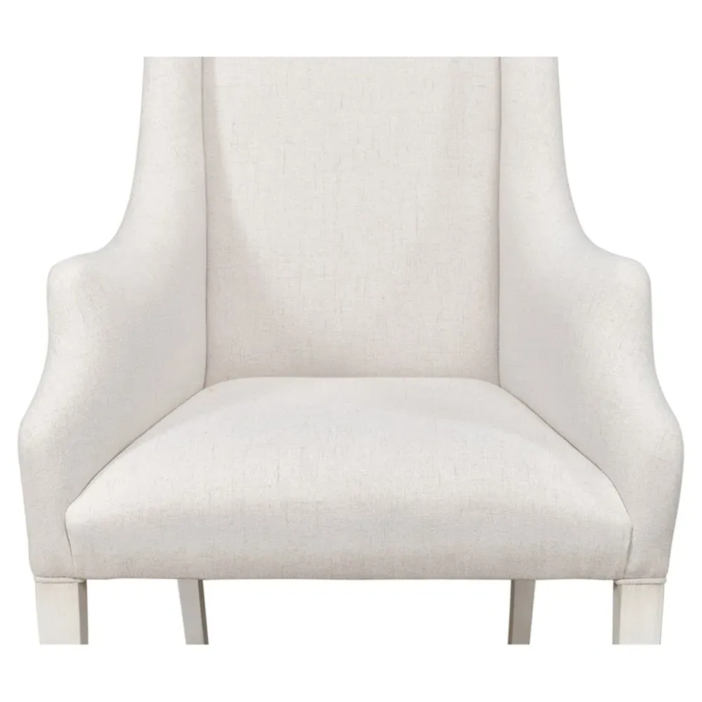 Zoey Wing Back Dining Chair - Cream, Linen
