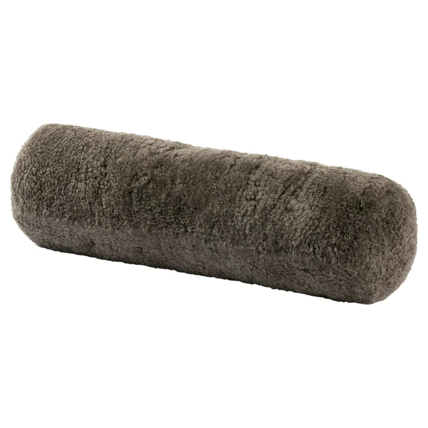 Zola Bolster Pillow - Dark Brown, Sheepskin