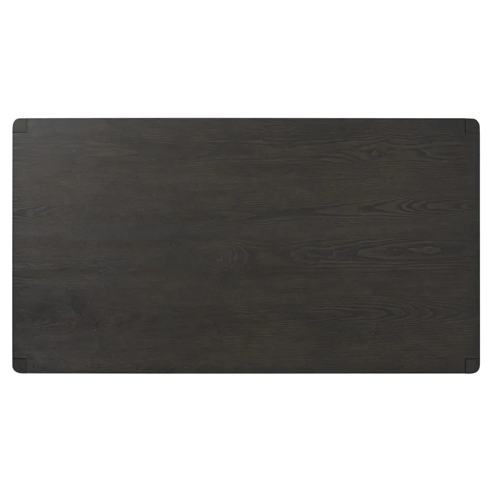 Zulu Rectangular Coffee Table with Drawer - Black, Ash Wood