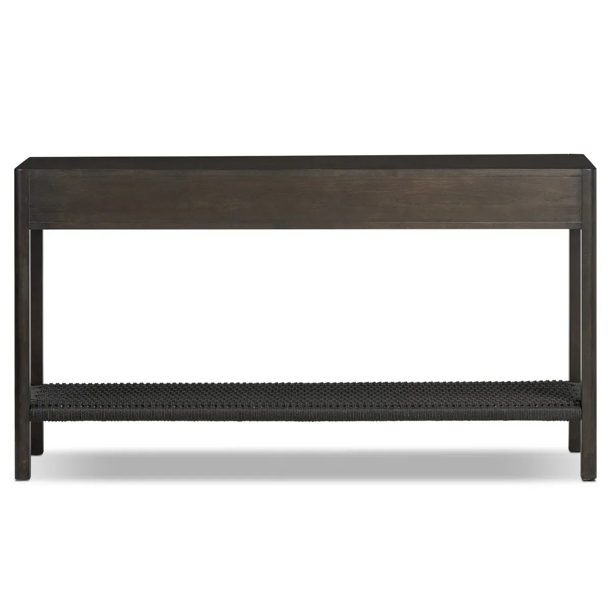 Zulu Rectangular Console Table with Storage - Black, Ash