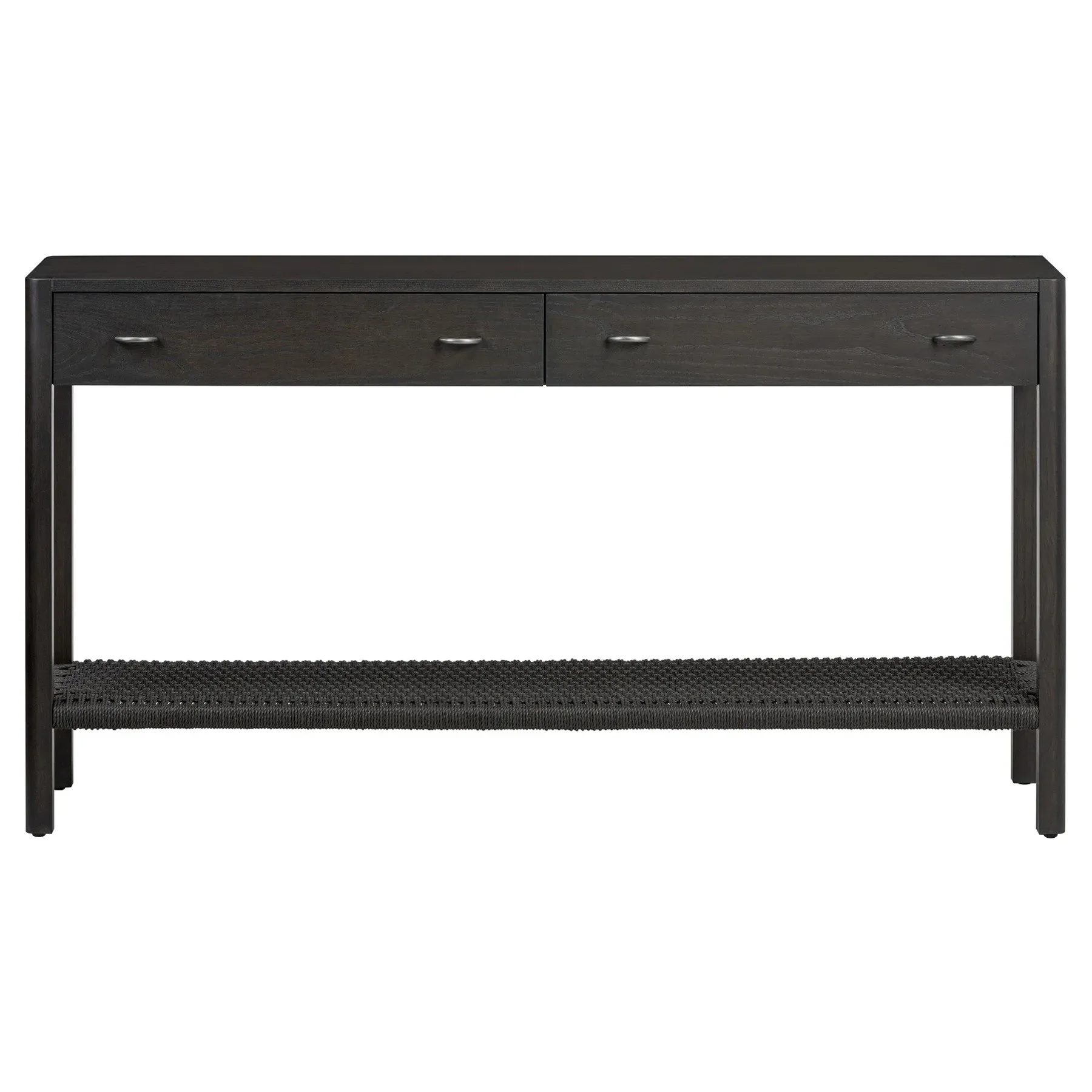 Zulu Rectangular Console Table with Storage - Black, Ash image