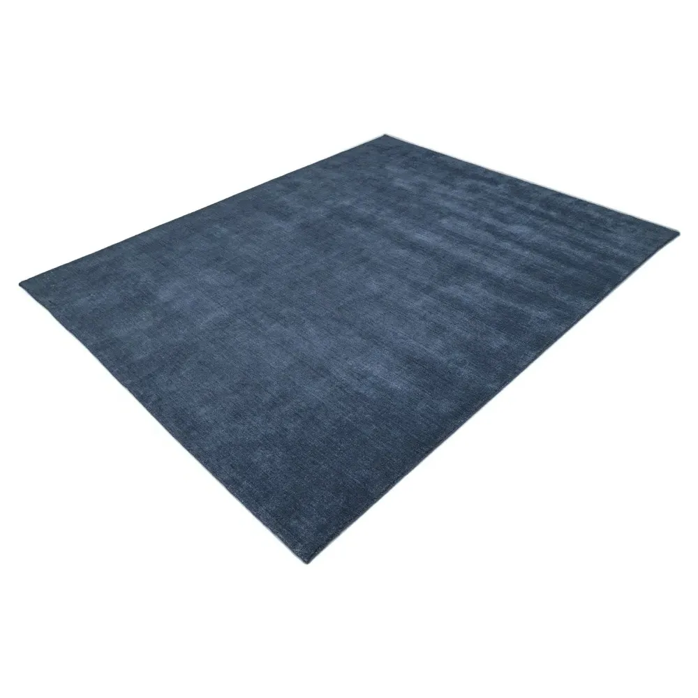 Zuriel 8x10 Solid Rug - Navy Blue, Wool