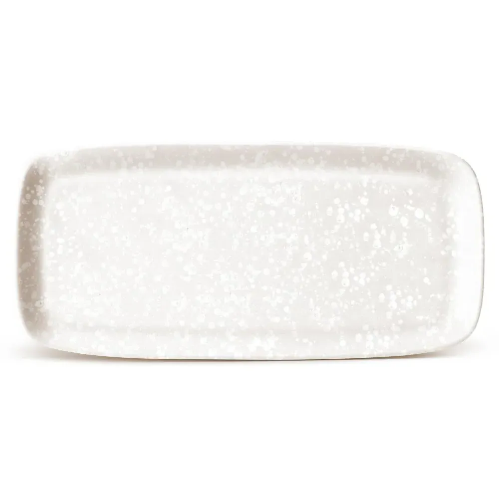 Alchimie Small Rectangular Platter - White, Earthenware