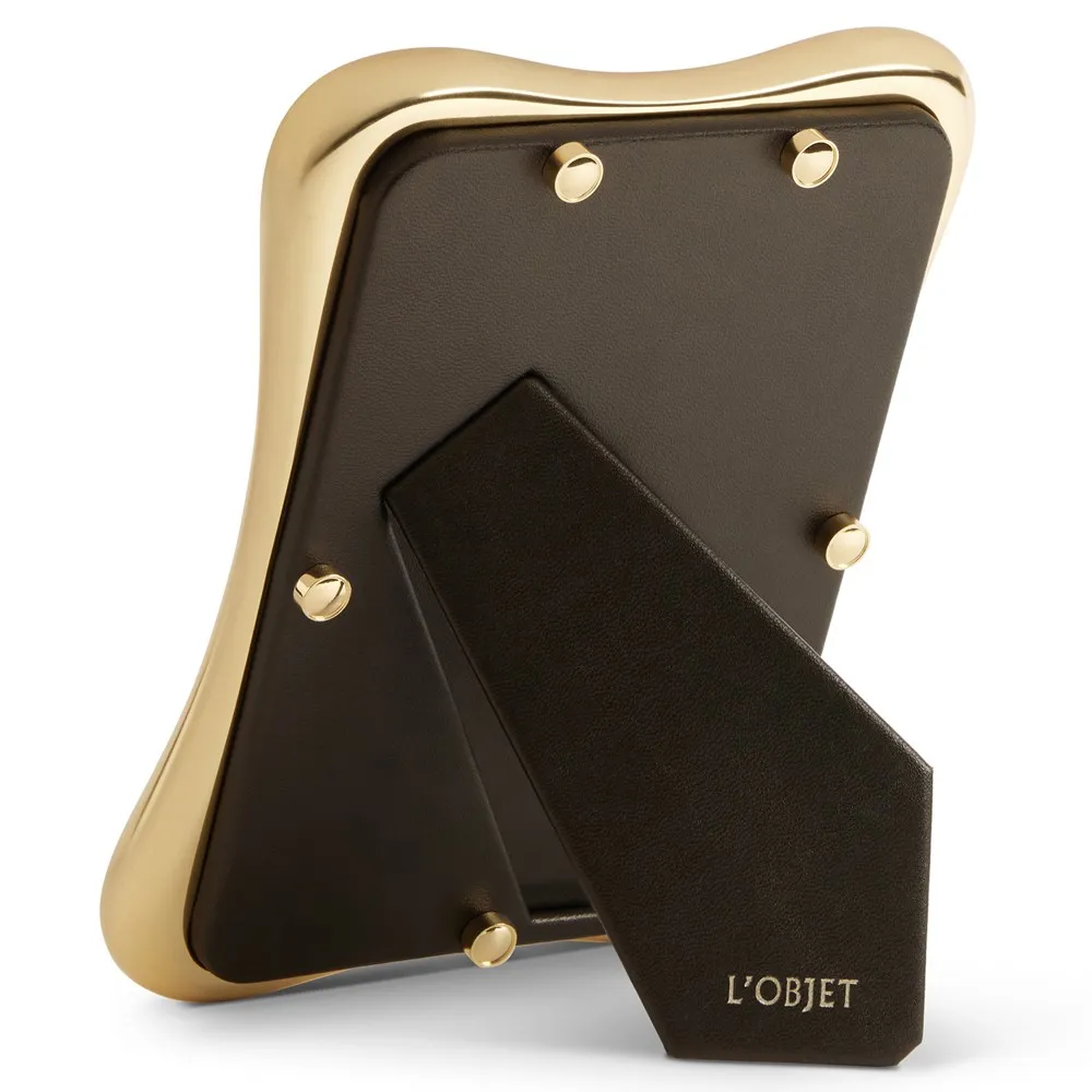 Anton Curved Photo Frame 4x6 - Gold, Metal