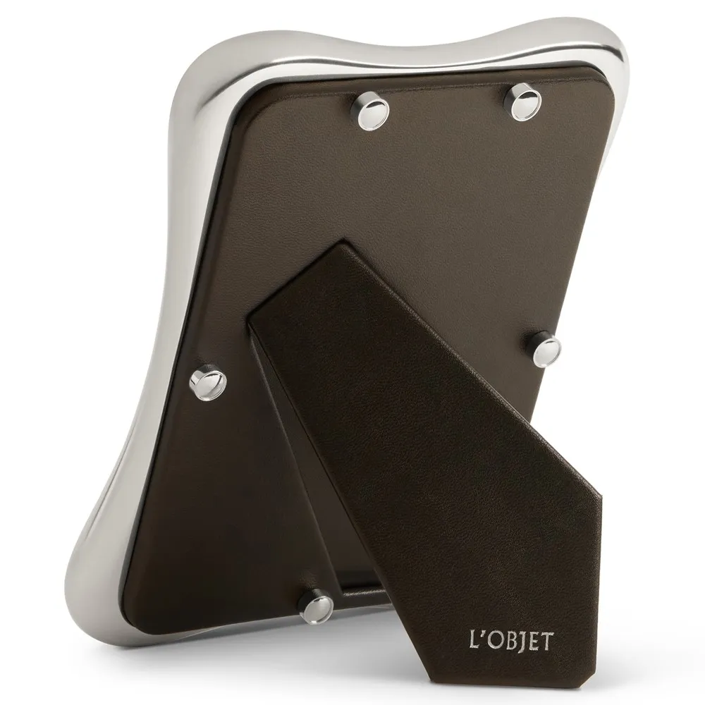 Anton Curved Photo Frame 4x6 - Platinum, Metal