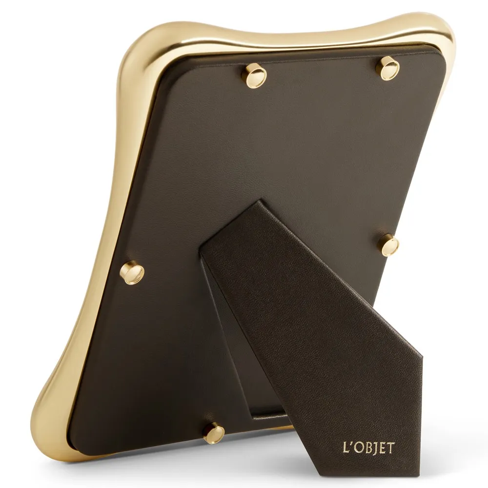 Anton Curved Photo Frame 5x7 - Gold, Metal