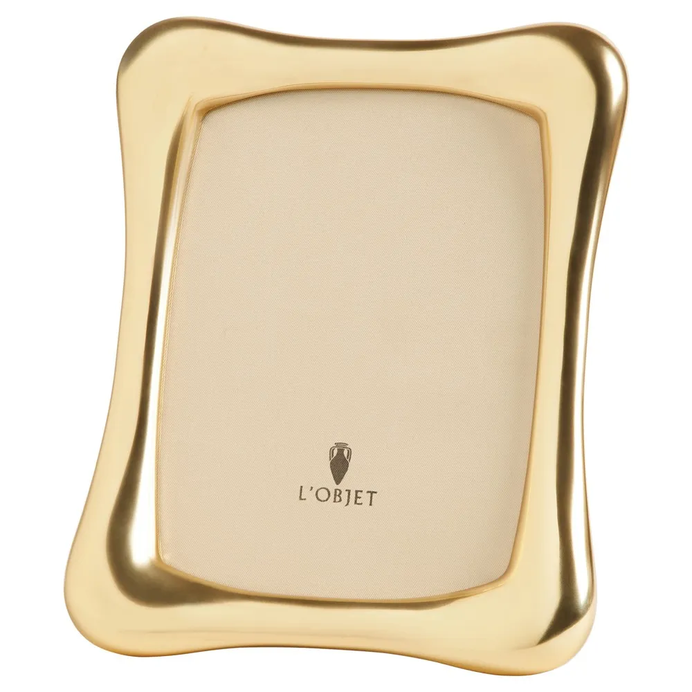 Anton Curved Photo Frame 5x7 - Gold, Metal