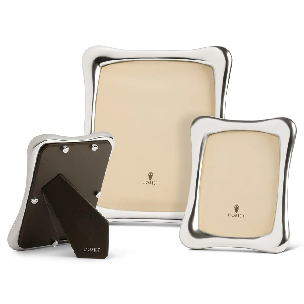 Anton Curved Photo Frame 5x7 - Platinum, Metal