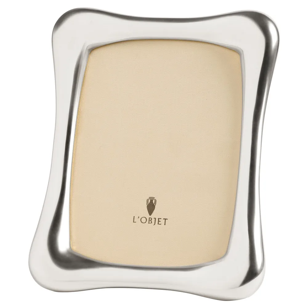 Anton Curved Photo Frame 5x7 - Platinum, Metal