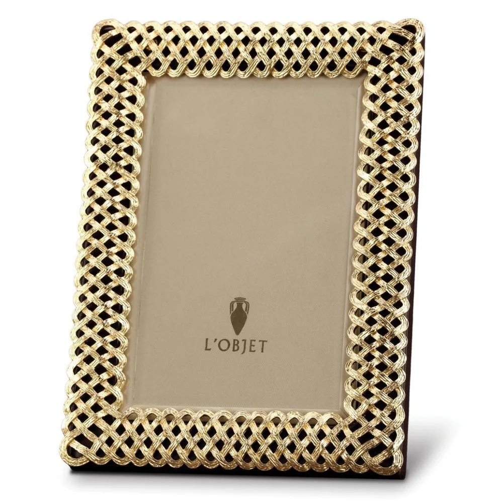 Braid 4x6 Photo Frame - Gold, Metal image
