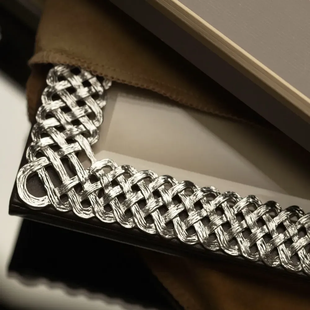 Braid Regency 4x6 Photo Frame - Platinum, Metal