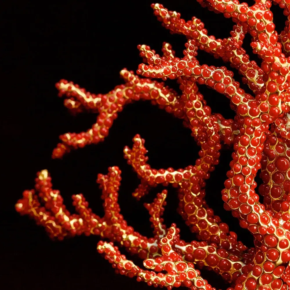 Coral Coastal Beach Bookend - Red, Metal